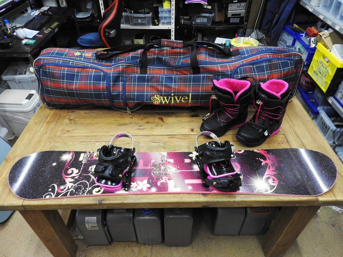 SPOON スプーン Angle レディース スノーボード板 140cm ブーツ 25cm&
