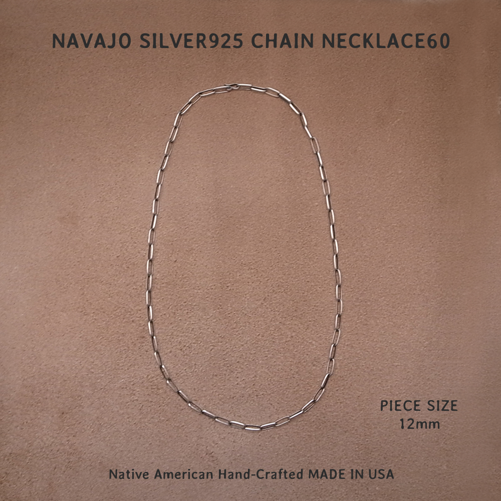 12mm-NAVAJO SILVER925 CHAIN NECKLACE60 / ナバホ シルバー925 12mm-NAVAJO SILVER925 CHAIN NECKLACE60 / ナバホ シルバー925