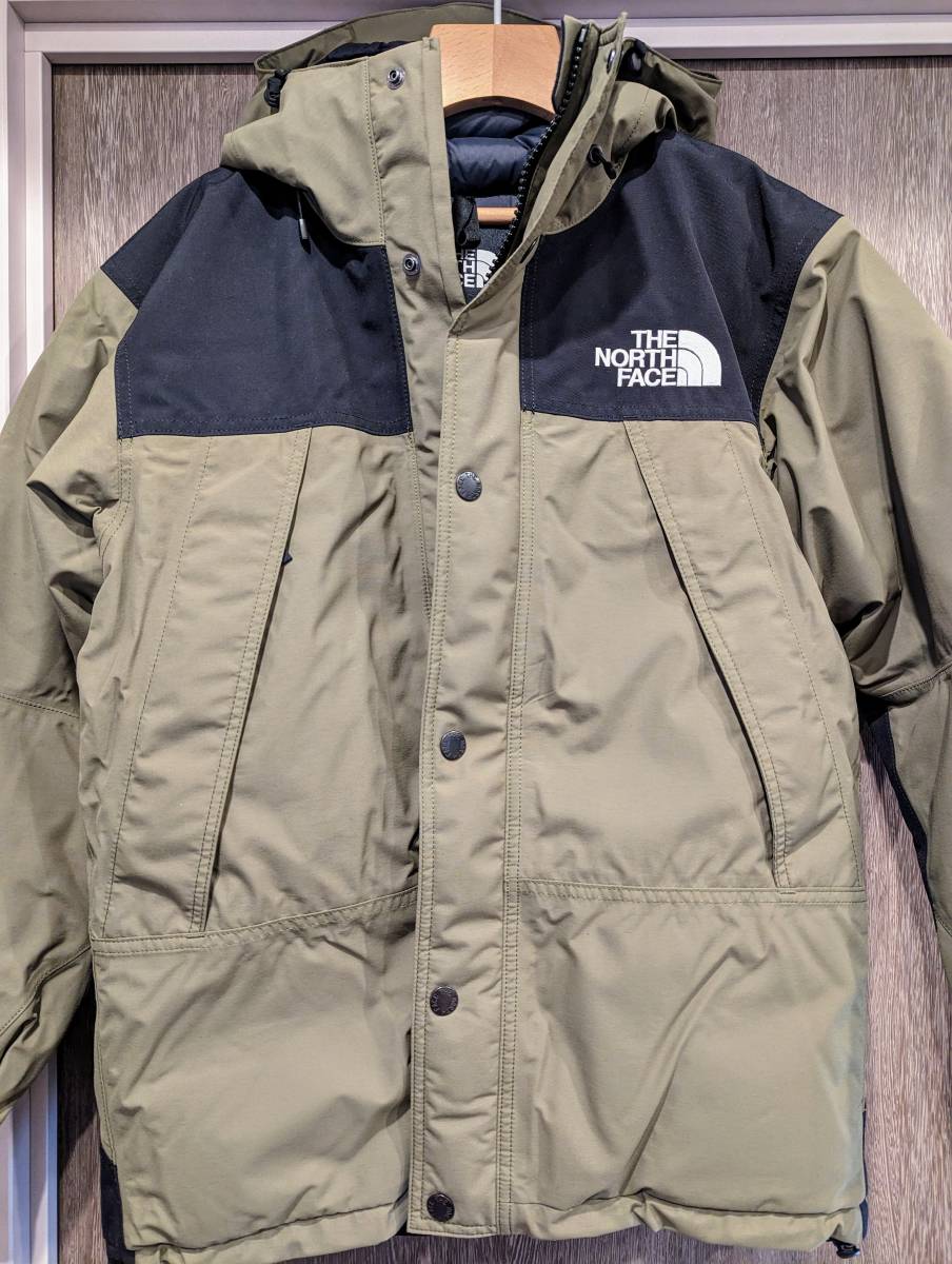 希少 The North Face Mountain Down Jacket S BG バートンオリーブ マウンテンダウンジャケット ノースフェイス ND91737_画像1