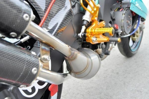 NSR250R MC21用 右2本出し チタンチャンバー ボディー T2Racing製_画像3