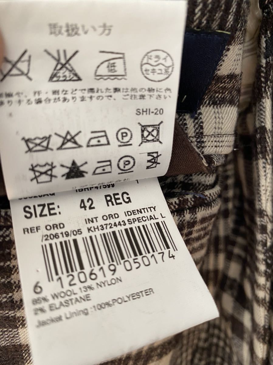 美品】LARDINI チェック テーラードジャケット 42 ラルディーニ