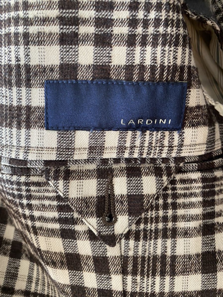 美品】LARDINI チェック テーラードジャケット 42 ラルディーニ