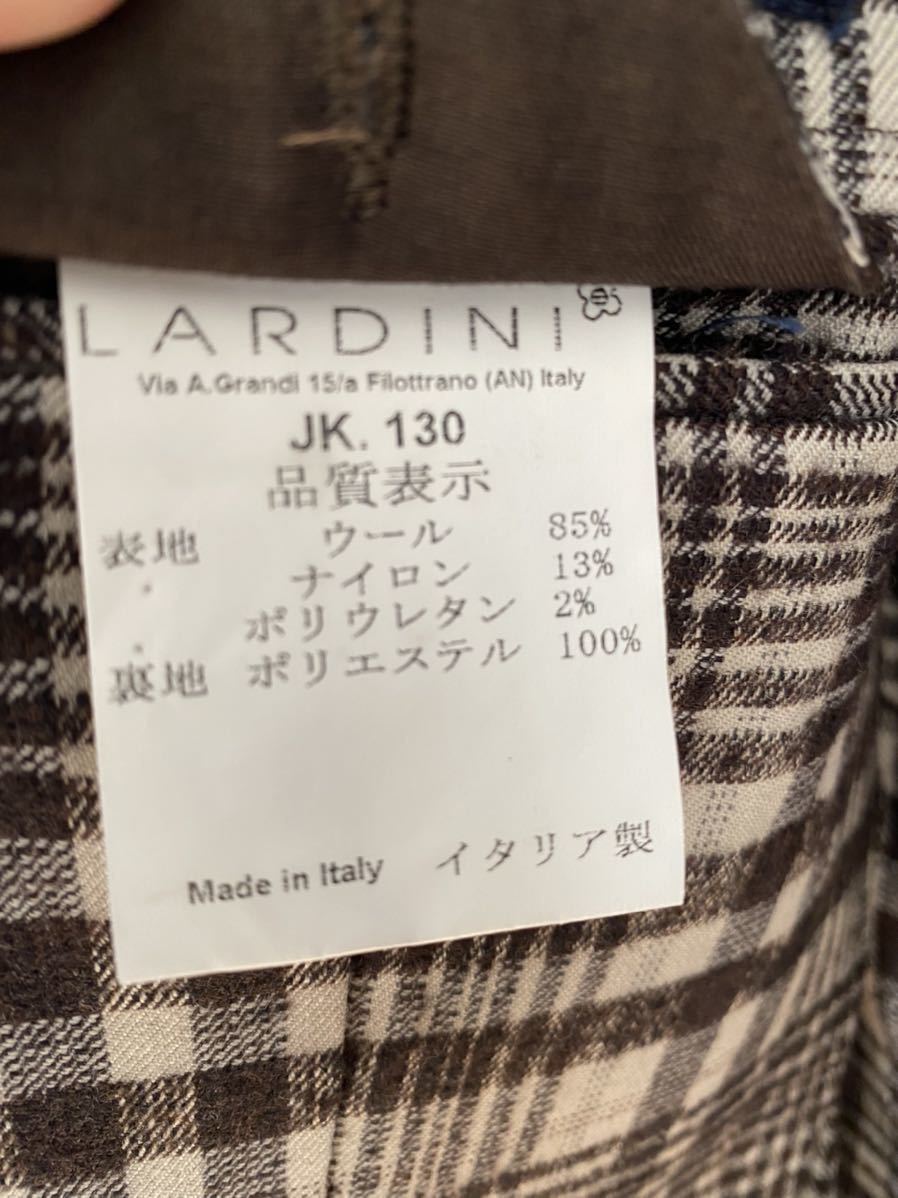 美品】LARDINI チェック テーラードジャケット 42 ラルディーニ