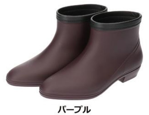 ビックイナバ特価♪アサヒシューズ R308 婦人ショート長靴【パープル・23.0ｃｍ】定価2800円、雨の日や庭仕事等にも最適の品 1400円♪_画像1