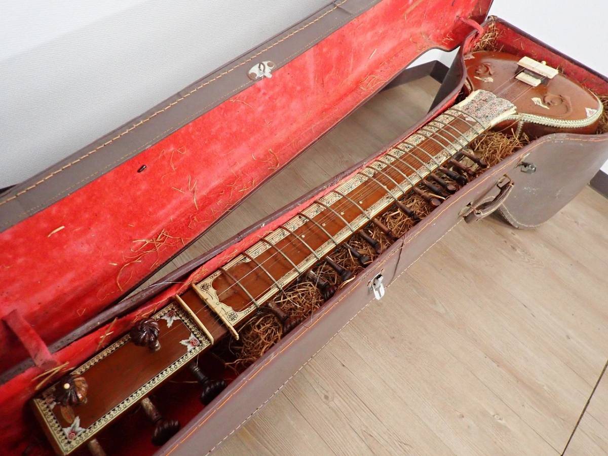  б/у si tar Индия струнные инструменты этнический музыкальный инструмент жесткий чехол имеется Saitama префектура Toda город 