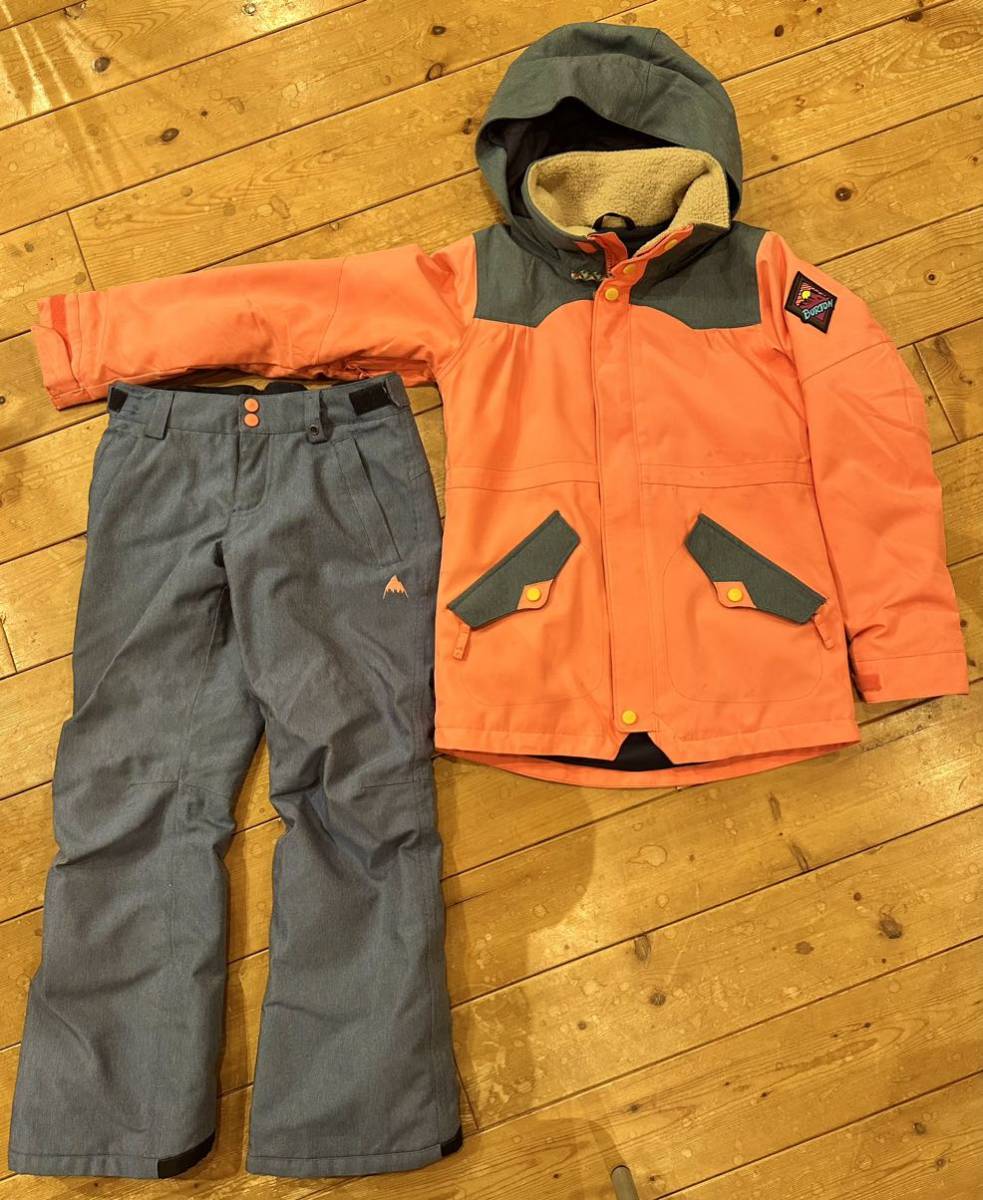 BURTON Kids M 140 キッズ スノーボード ウエア 上下セット-