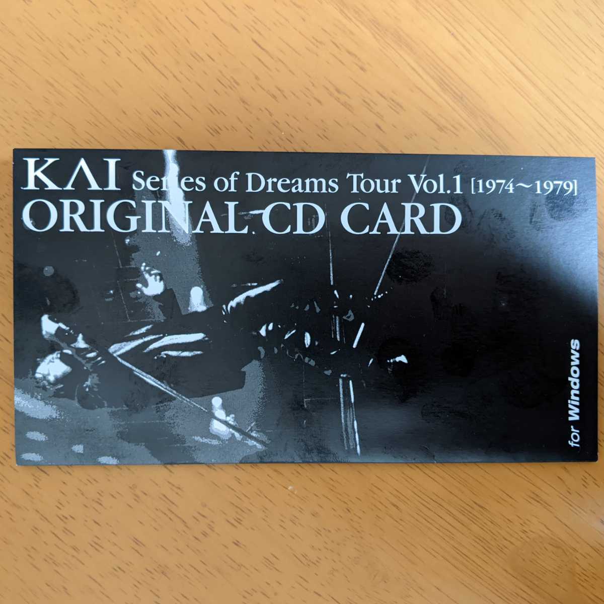  редкость Kai Yoshihiro серии ob Dream s Tour Vol.1 оригинал CD CARD CD-ROM