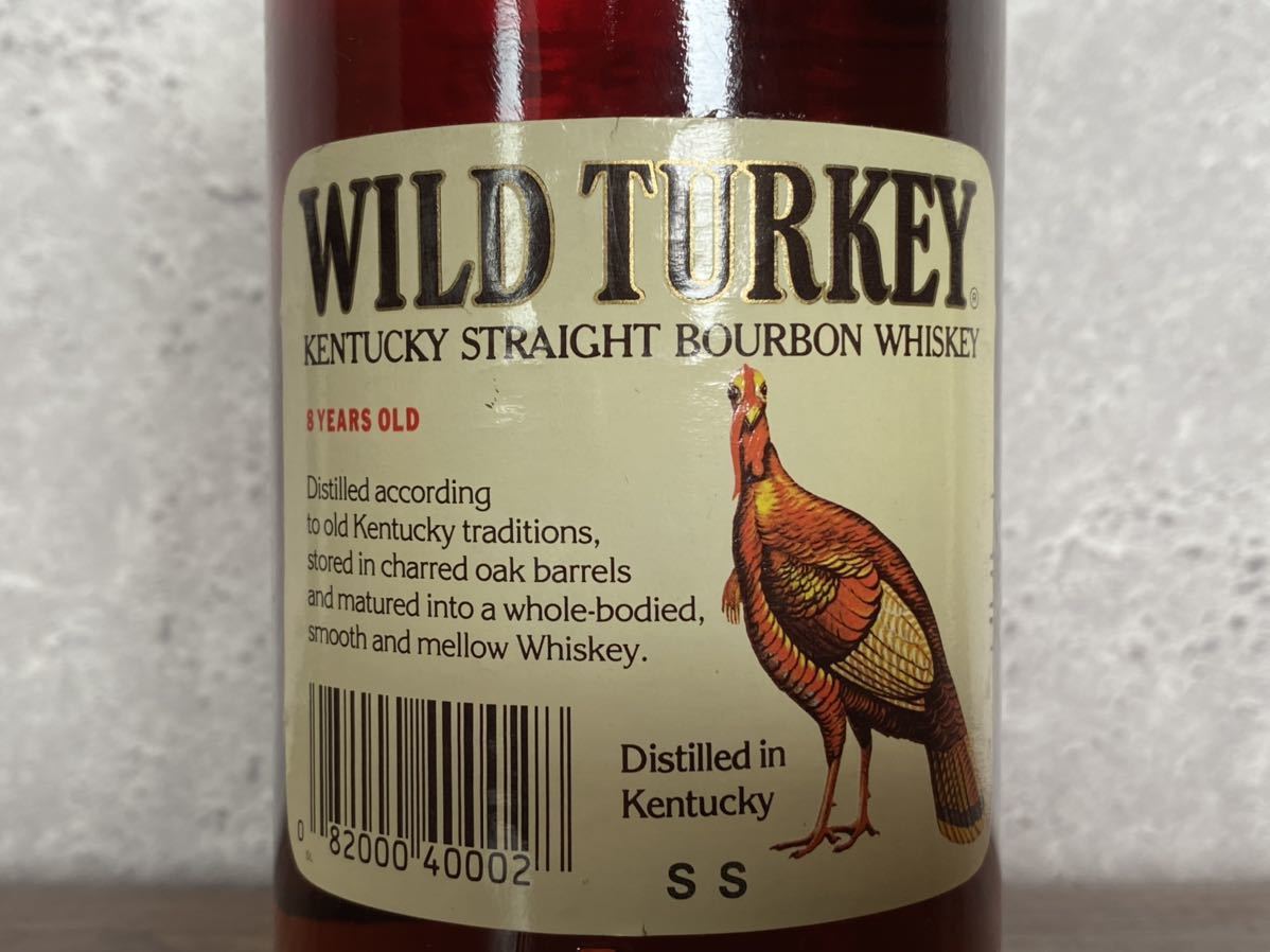 WILD TURKEY ワイルドターキー 8年 旧ボトル 正面ラベル 750ml 古酒 未