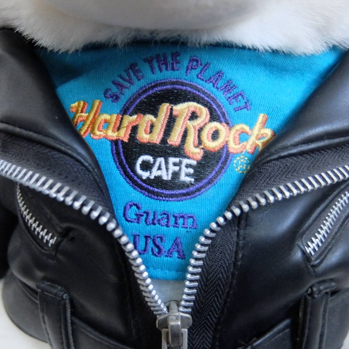 ハードロックカフェ グアム ライダース着用 クマ ぬいぐるみ / Hard Rock CAFE Guam キャラクター 熊 くま テディベア_画像3