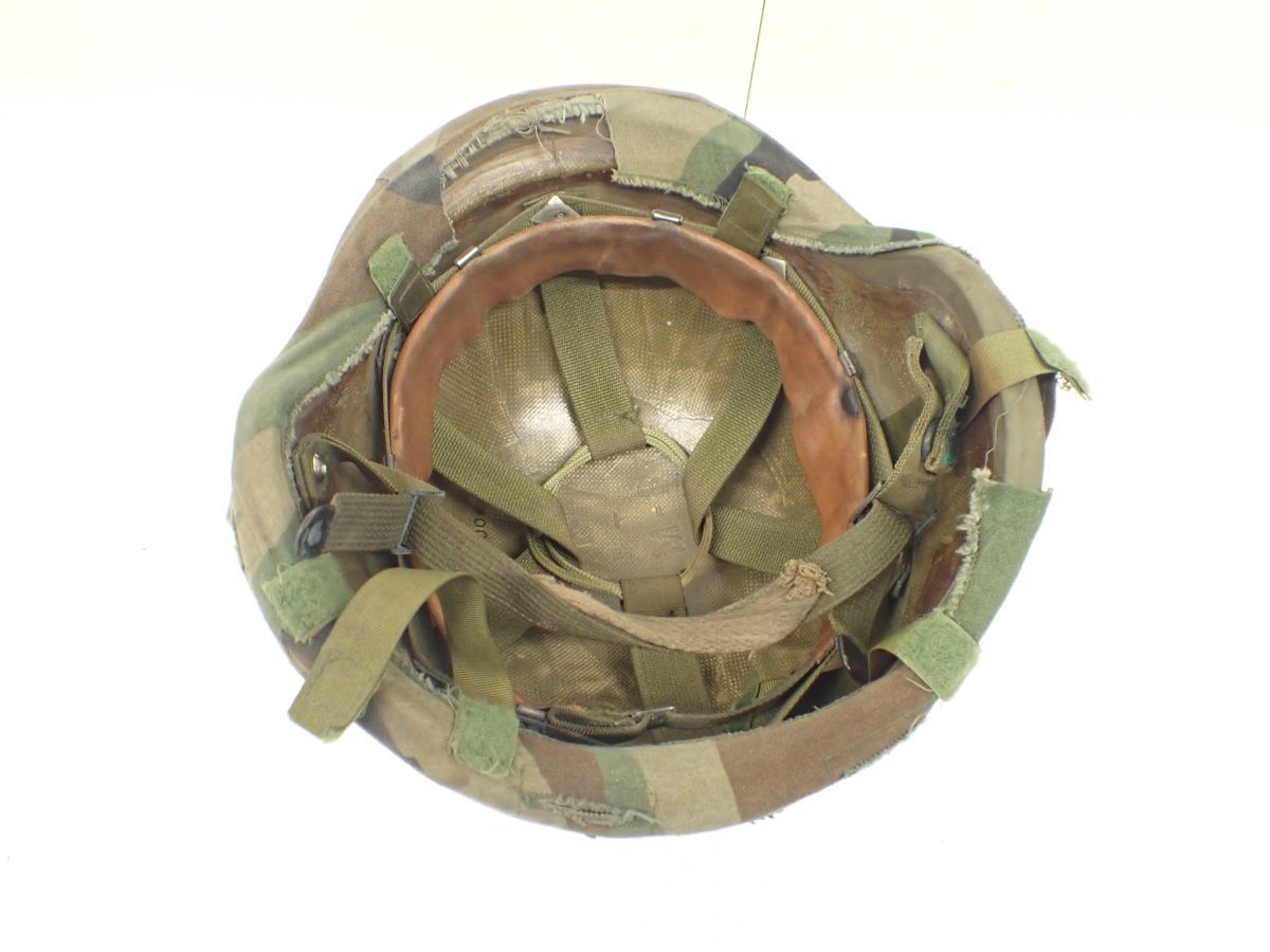 ☆D561-80 米軍実物 当時物  PASGT バリスティック フリッツヘルメット サイズM-8 UNICOR社 カバー付き 地直接引き取りの画像7