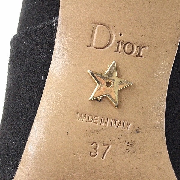 *Christian Dior Christian Dior замша кожа гольфы сапоги чёрный черный 37