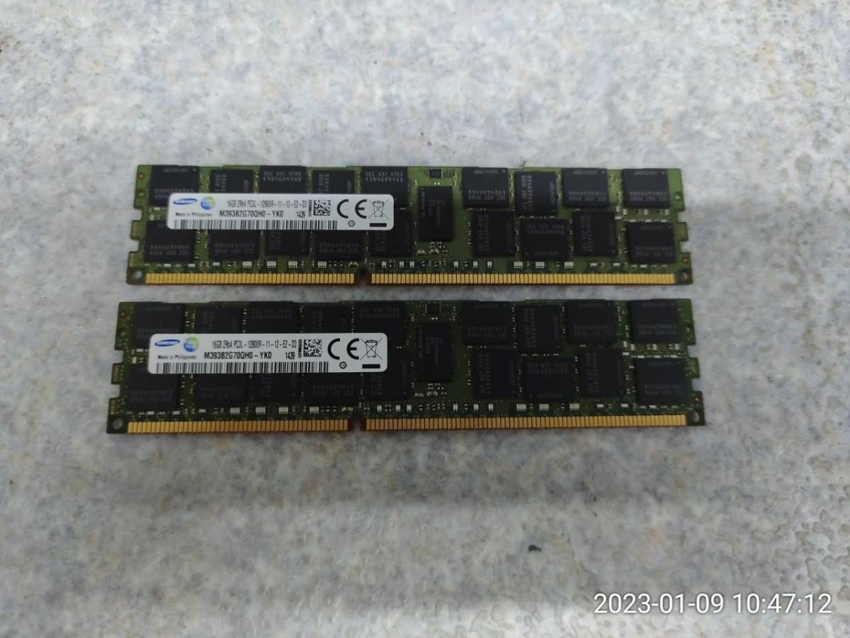 NB_T3020 2枚組 サーバー用メモリ 16GB DDR3 ECC M393B2G70QH0-YK0 PC3L-12800R_画像1