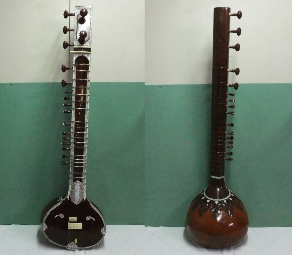 インド民族楽器 シタール 全長 125cm 中古【引取可】現状渡しの画像1