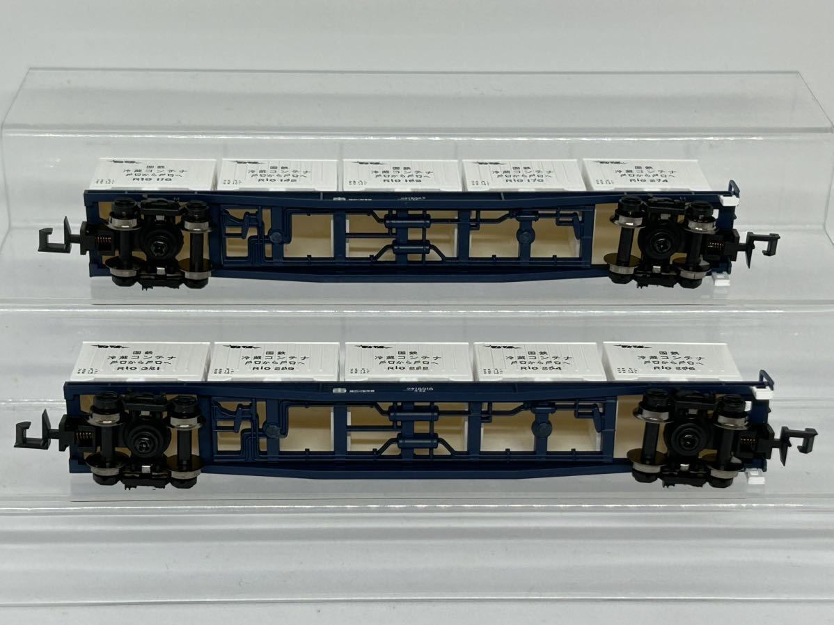 ナチュラルネイビー A1491 国鉄マニ30+コキ18000 冷蔵コンテナ 7両