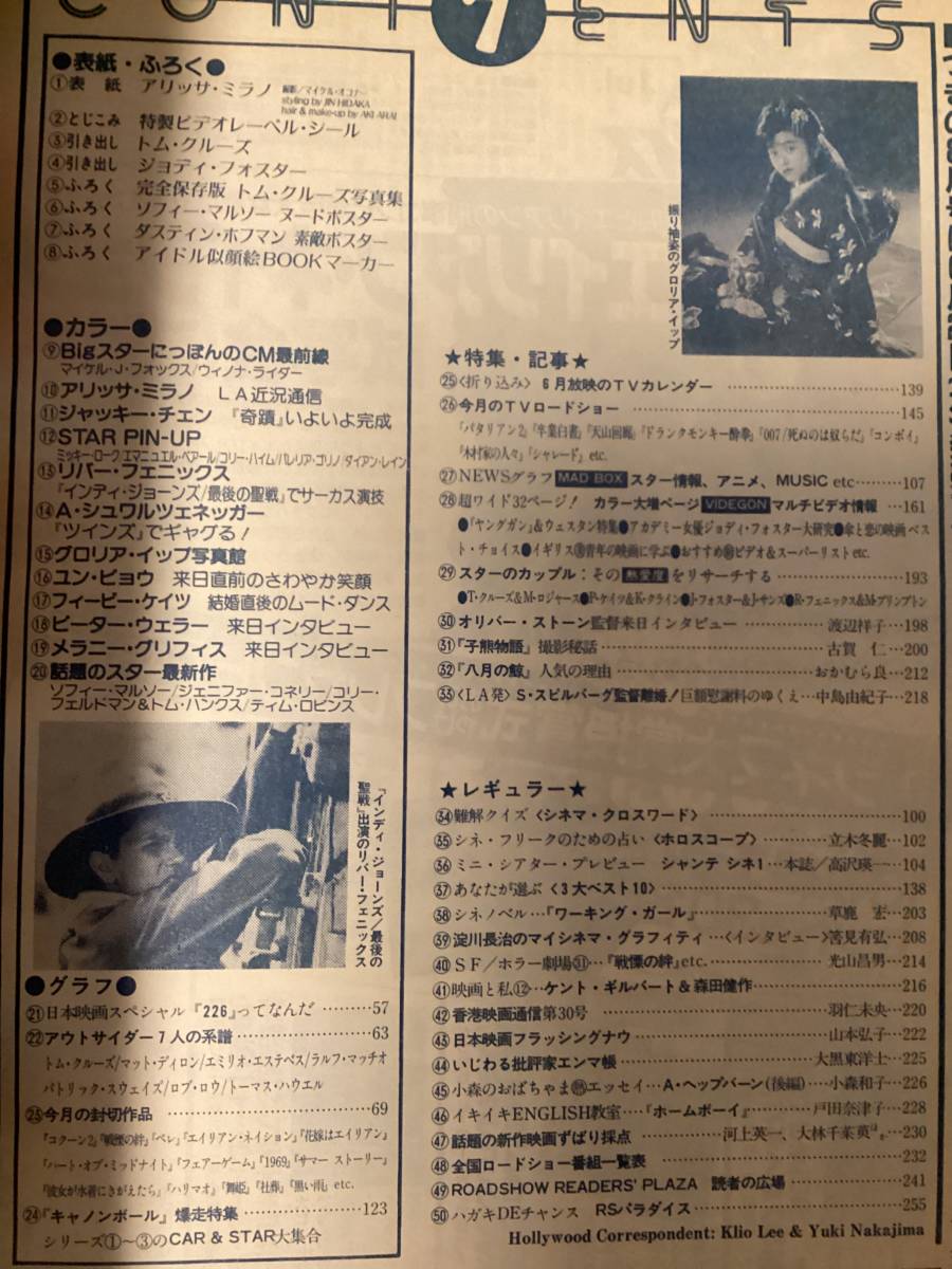 ★ロードショー/1989年7月号/トムクルーズ/ジョディフォスター/マイケルJフォックス/キャノンボール/リバーフェニックス_画像10