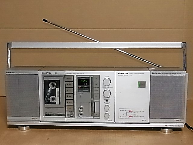  out of print hard-to-find!! radio! interesting person . please ONKYO ZAC-55 cassette recorder radio-cassette * Junk 18011507