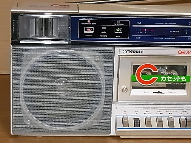  out of print hard-to-find!! radio! interesting person . please SANYO WMR-CM double cassette recorder radio-cassette * 18011505