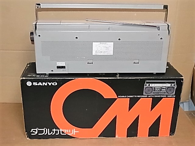  out of print hard-to-find!! radio! interesting person . please SANYO WMR-CM double cassette recorder radio-cassette * 18011505