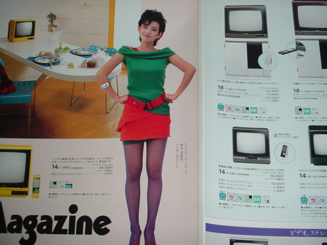  Showa era 58 year 10 month Victor color tv general catalogue Akimoto Naomi 