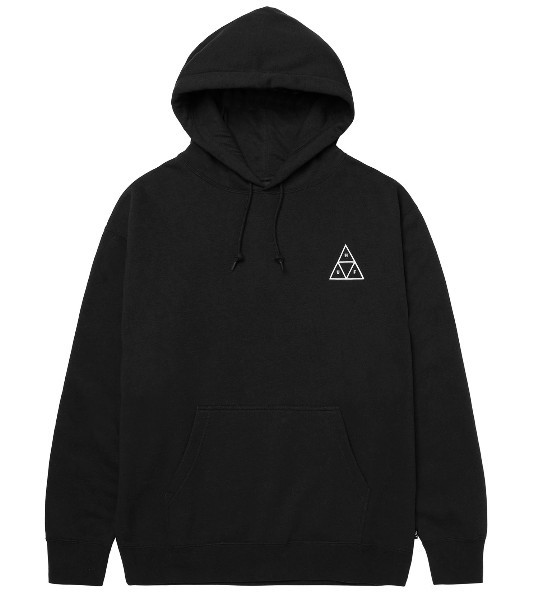 HUF*ハフ*US:XXL[ESSENTIALS TT]ブラック/裏フリースフーディー_イメージサンプル画像