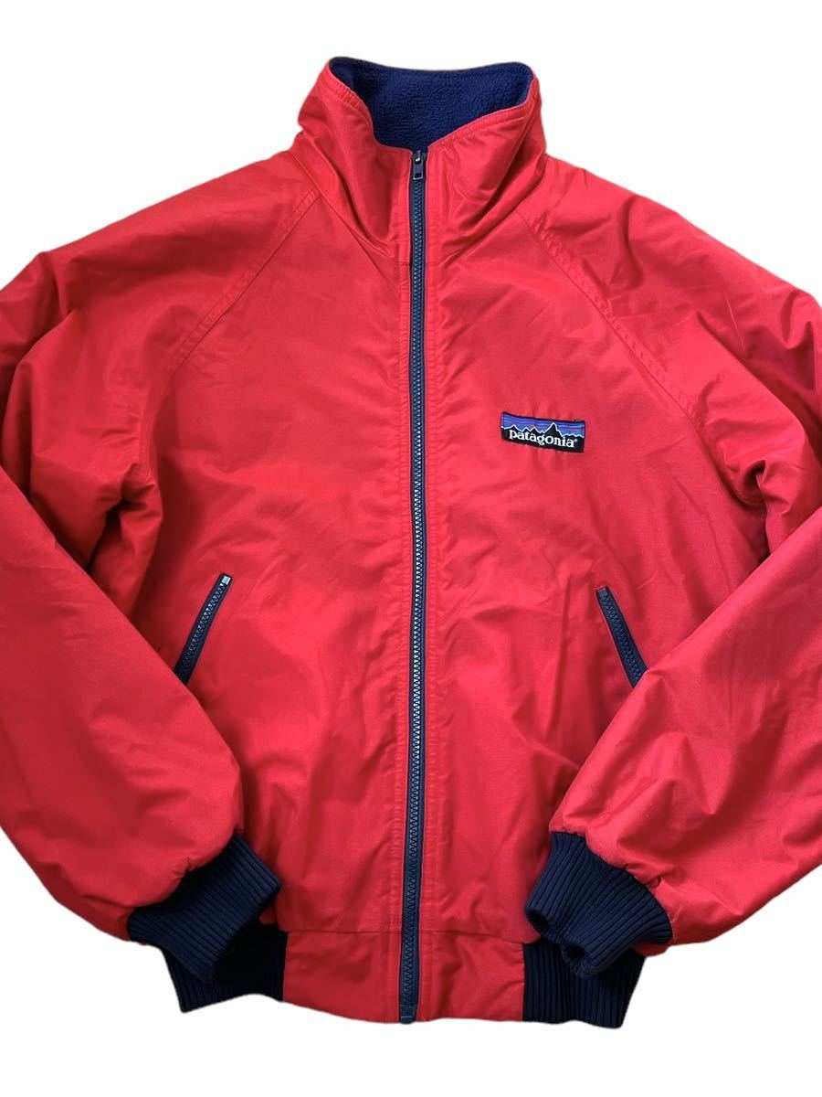 ★★★vintage 80's patagonia パタゴニア デカタグ シェルドシンチラジャケット S 赤RED レッド★★★_画像1