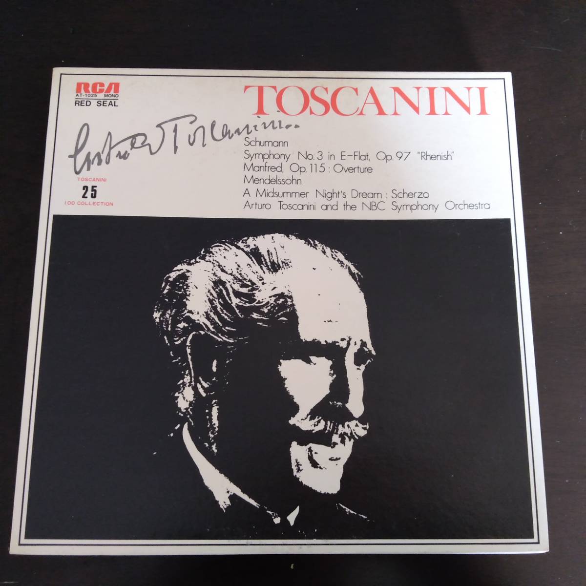 LP トスカニーニ 100 COLLECTION25 シューマン 交響曲第3番「ライン」、マンフレッド序曲 他 トスカニーニ指揮 NBC響 235sの画像1