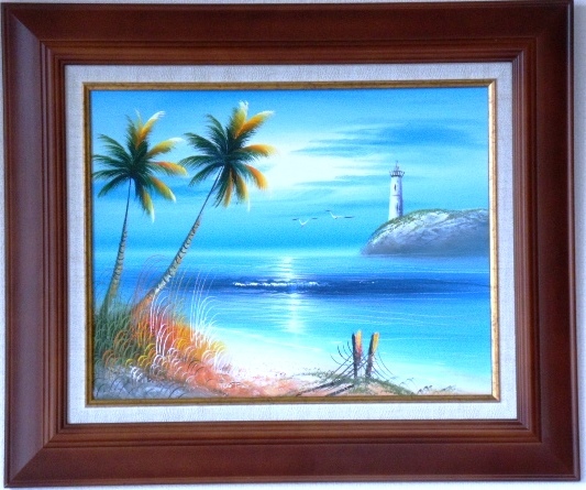  picture oil painting autograph landscape painting . day . light pcs M16B F6 1 point thing work..