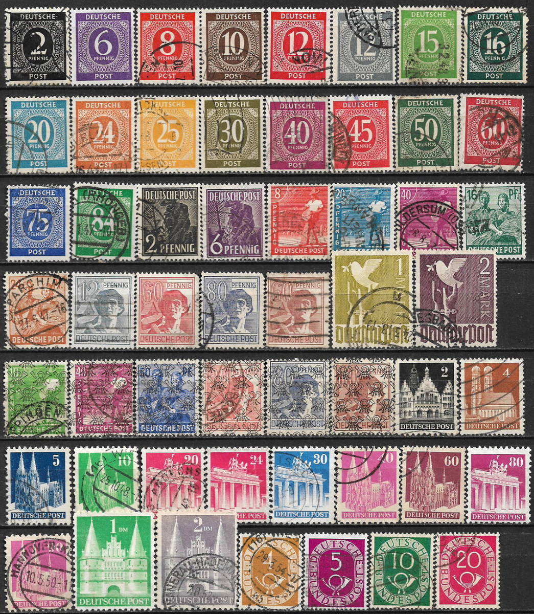 ★1946~1951年 - ドイツ - 英米軍占領地 切手★VG-840_画像1