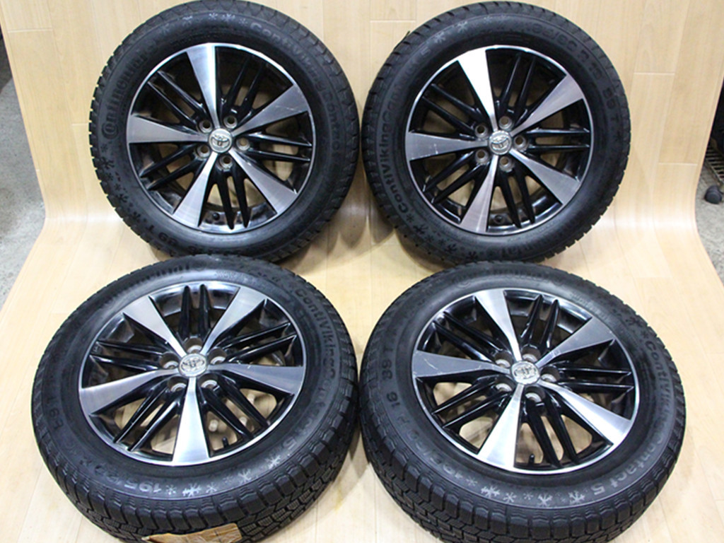 A891 トヨタ 純正 ウィッシュ 16X6J+45 PCD100 新品タイヤ コンチネンタル 195/60R16 カローラツーリング スポーツ アリオン プリウス20 30_画像1