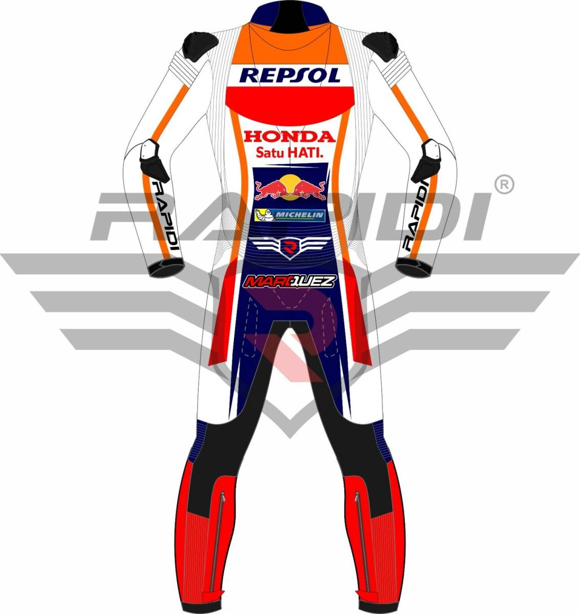 海外　限定品　送料込み マルク・マルケス MotoGp Marc Marquez レザーレーシングスーツ　サイズ各種　レプリカ　高品質 49_画像2