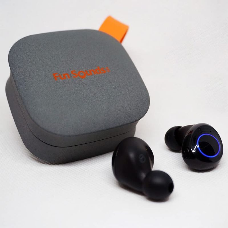 Fun Sounds 充電式 Bluetoothワイヤレスステレオイヤホン AirAria(エアーアリア)メーカー保証1年 ブラック イヤホ