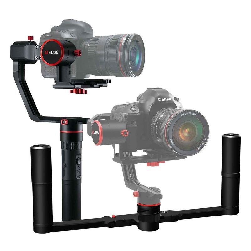 Feiyu Tech(フェイユーテック) a2000 ダブルハンドル付き 3軸カメラスタビライザー 250g~2500gのカメラに対応 国内
