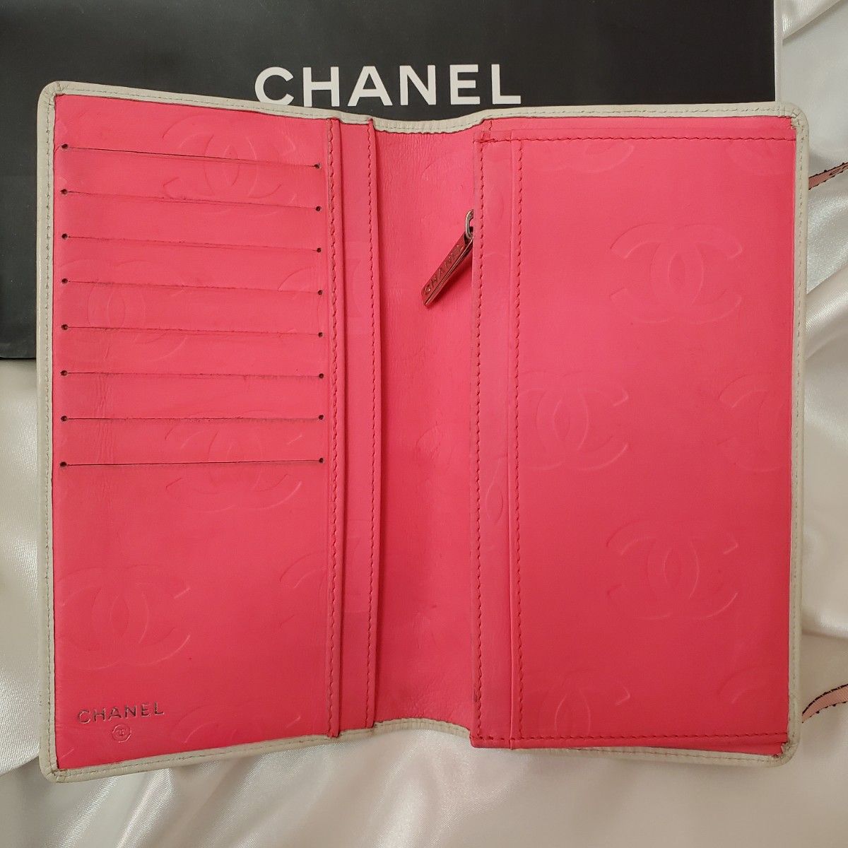 シャネル CHANEL カンボンライン 長財布 白 ホットピンク|Yahoo シャネル CHANEL カンボンライン 長財布 白 ホットピンク|Yahoo