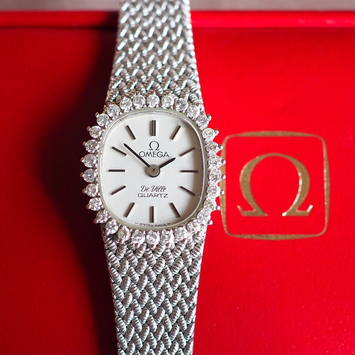 超美品・OH済 OMEGA オメガ ダイヤベゼル ジュエリーウォッチ