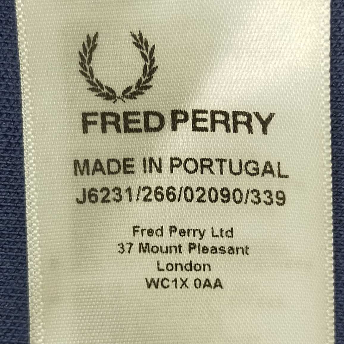 激レア】フレッドペリー FRED PERRY 2XL ネイビー 紺 ロゴ 刺繍 白