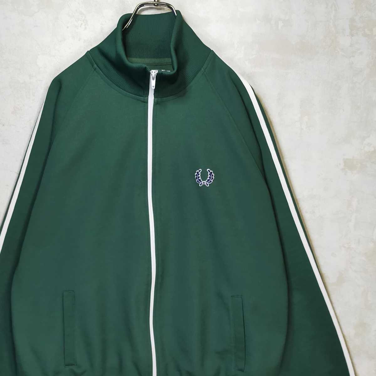 人気配色】フレッドペリー FRED PERRY XL モスグリーン 緑 深緑 白