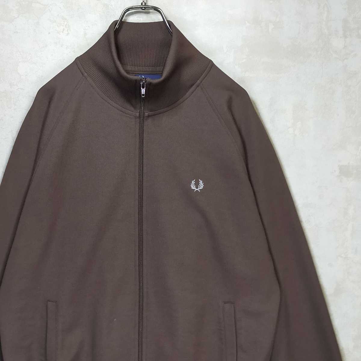 人気カラー】フレッドペリー FRED PERRY XL ブラウン 茶色 白 ロゴ 茶