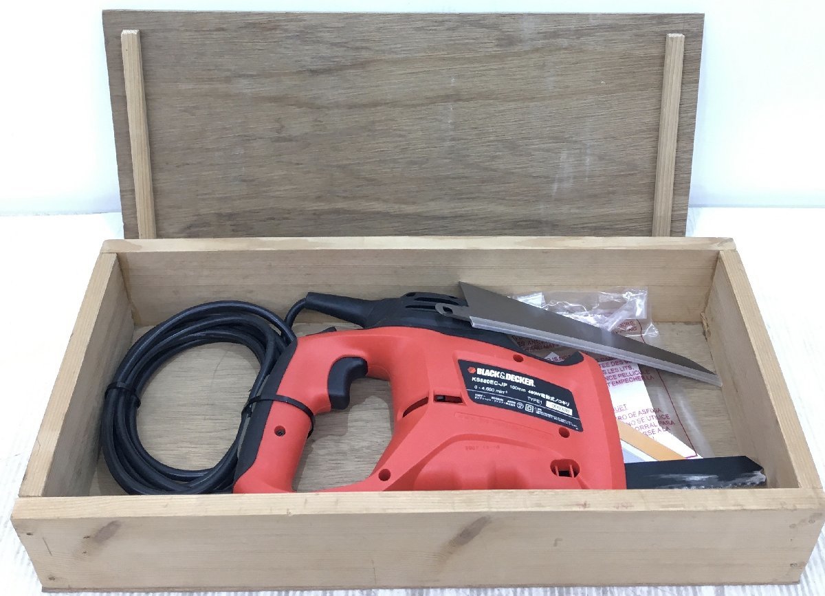 【中古品】★BLACK＆DECKER 電動式ノコギリ KS880EC-JP ITF3VHPH6OT8_画像1