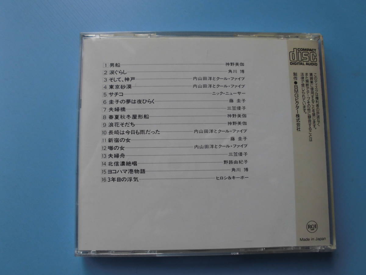 中古ＣＤ◎オムニバス　歌謡ベスト・ヒット大全集　⑩　男船・長崎は今日も雨だった◎サチコ・圭子の夢は夜ひらく　他全　１６曲収録_画像2