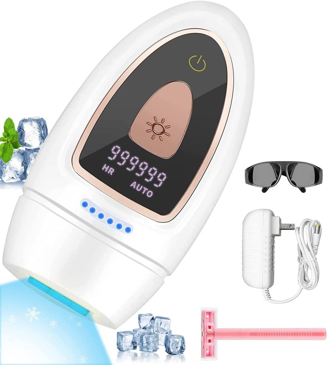2023年発売 脱毛器】 サファイア脱毛器光脱毛器 IPL 全身脱毛 99万発