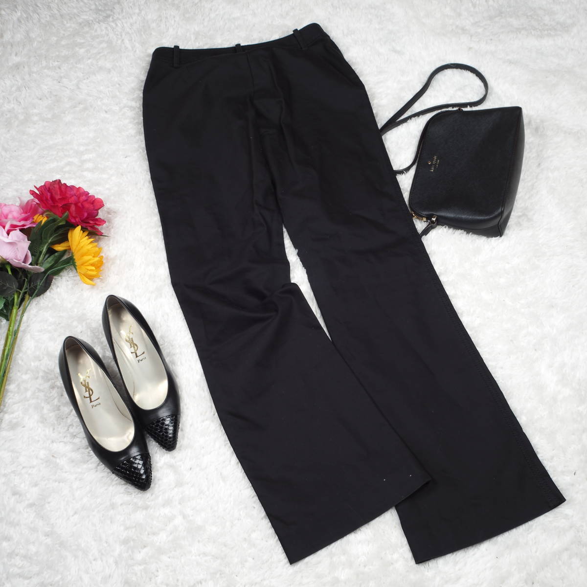 Y7177* top class *PROPORTION BODY DRESSING Proportion Body Dressing * finest quality cotton * flare pants * black black 9