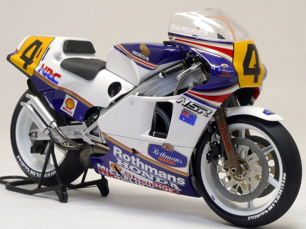 タミヤ・1/12・ホンダ・NSR500 '86・#1・ワイン・ガードナー車・完成品_画像1