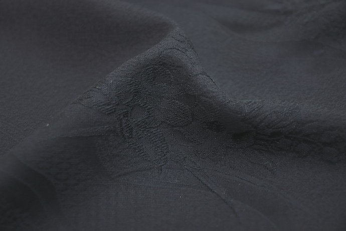 黒羽織地模様入り(一つ紋)正絹 itechstore.ec