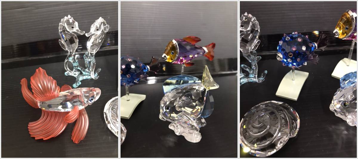 スワロフスキー Swarovski 廃盤品 クリスタル 置物 『タツノオトシゴ