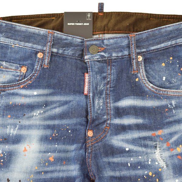 新品【46サイズ】DSQUARED2 ディースクエアード /ダブルレザーパッチ