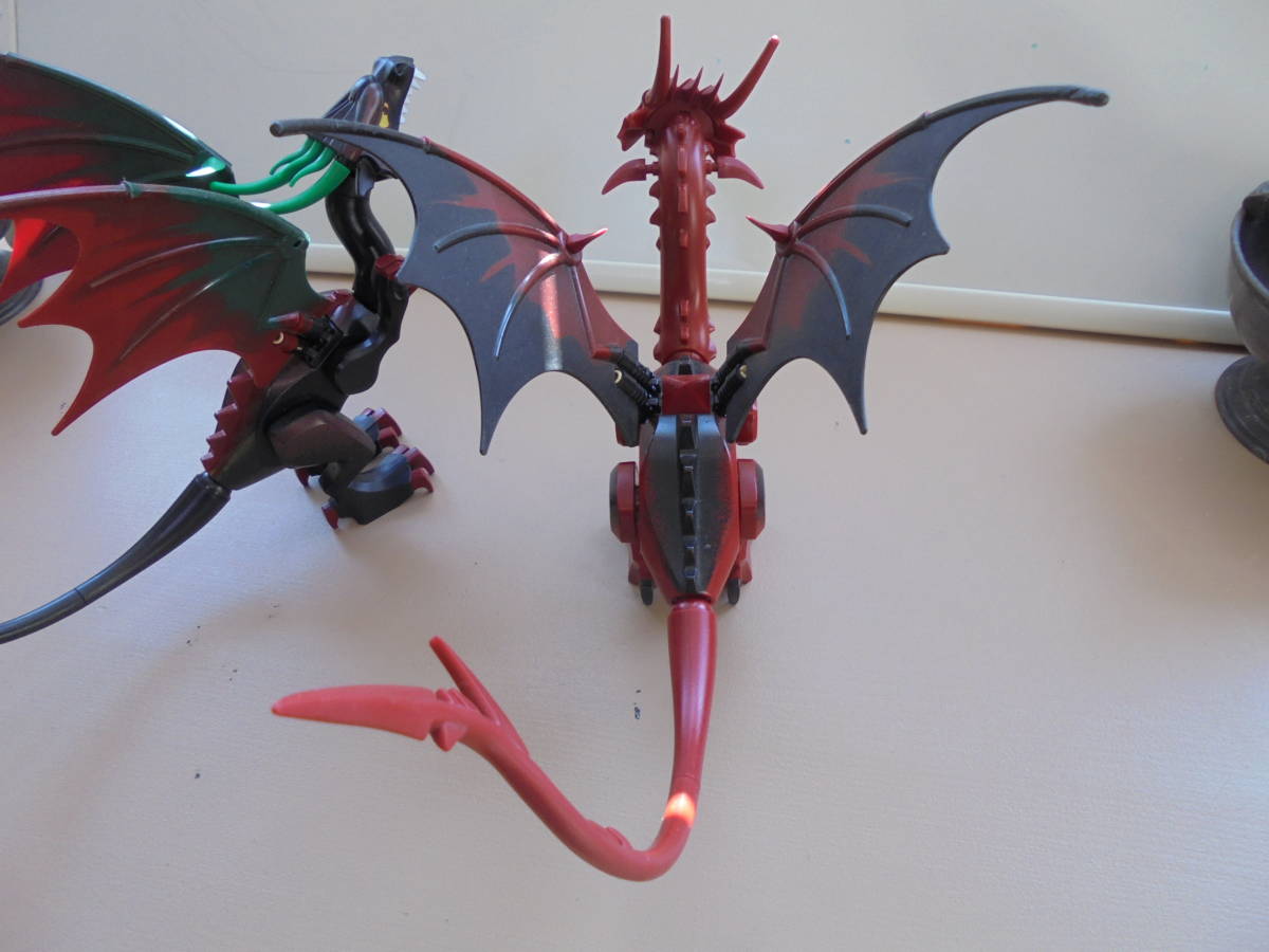 LEGO  ミニフィギュアドラコン2体 深赤・黒の画像8