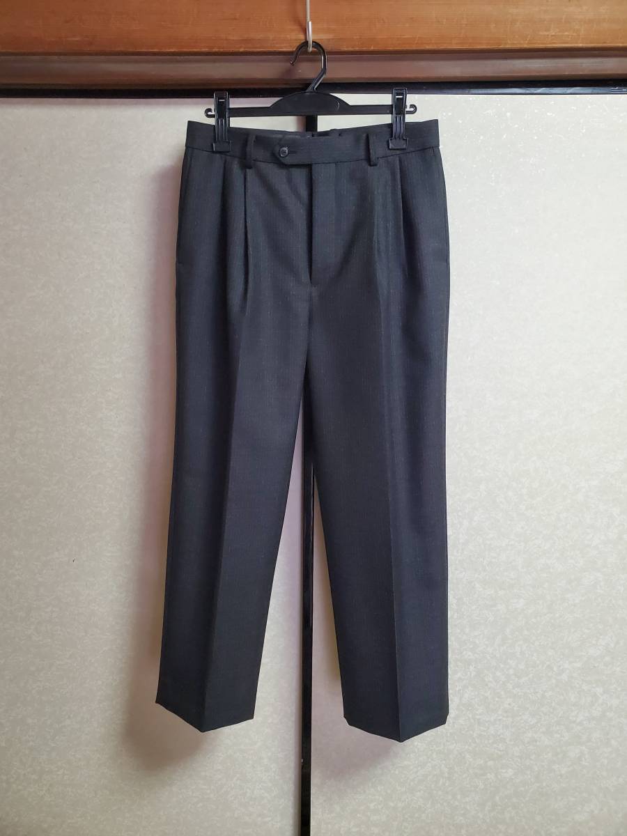 AURALEE 22AW BLUEFACED WOOL DOBBY STRIPE TWO-TUCK SLACKS サイズ３