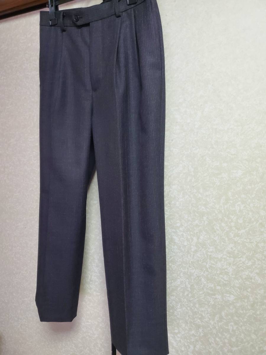 AURALEE 22AW BLUEFACED WOOL DOBBY STRIPE TWO-TUCK SLACKS サイズ３