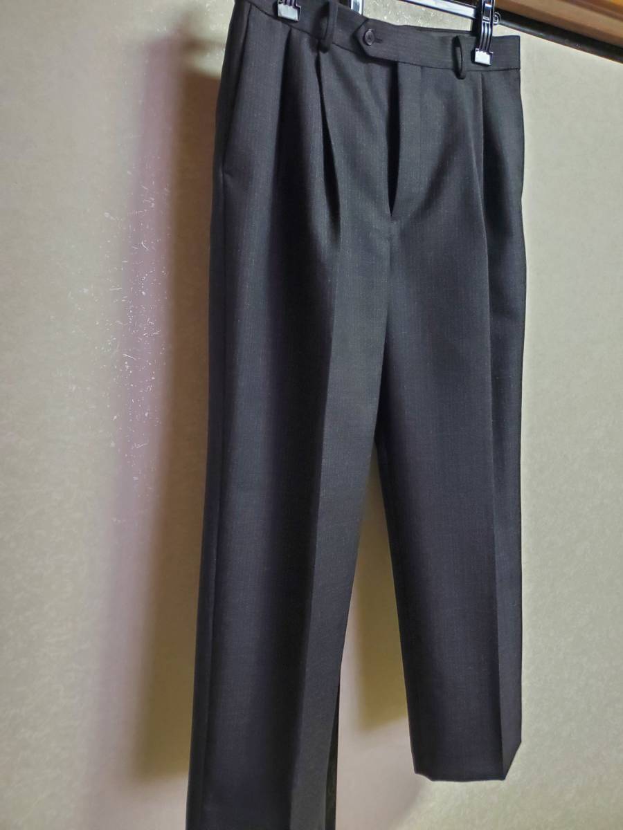 AURALEE 22AW BLUEFACED WOOL DOBBY STRIPE TWO-TUCK SLACKS サイズ３