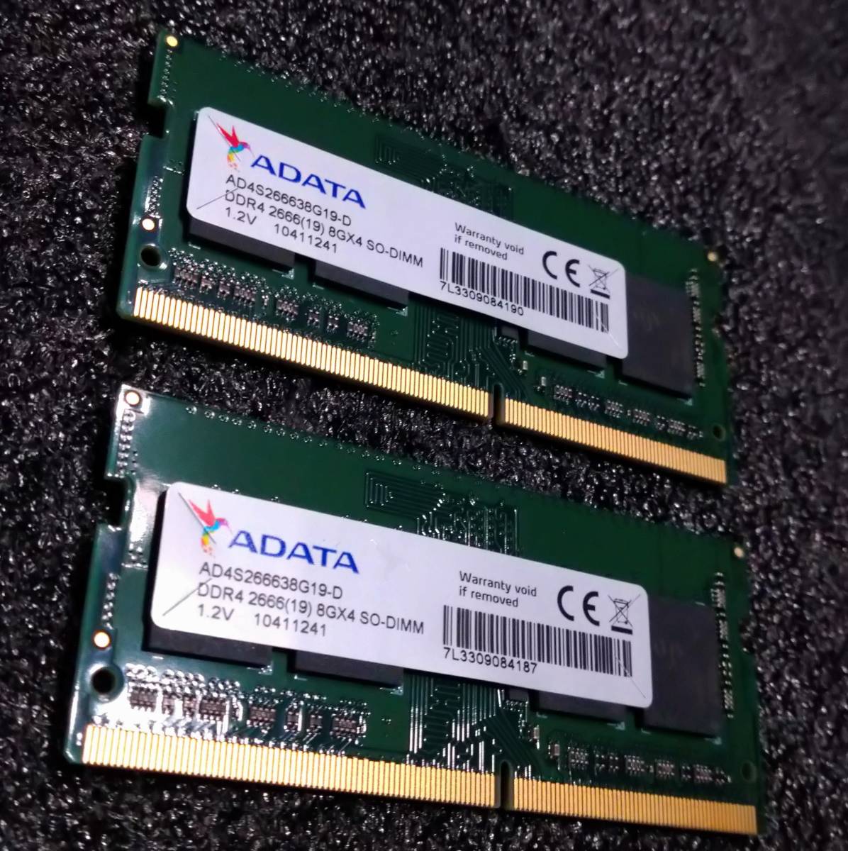 【美品】DDR4 SODIMM 16GB(8GB2枚組) ADATA AD4S266638G19-D [DDR4-2666 PC4-21300]_画像5